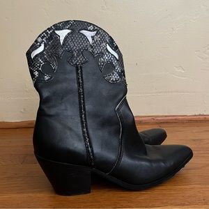 Steve Madden Womens Howdy Black Boots Size 8